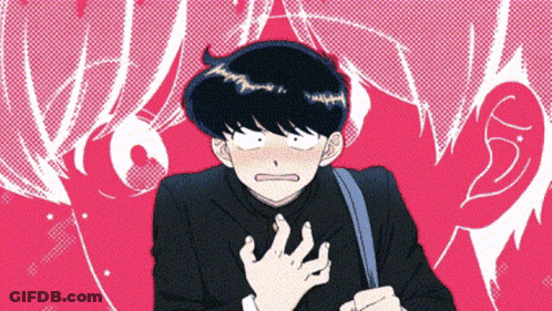 Boy With Hands On Chest In Front Of Girl Ear GIF