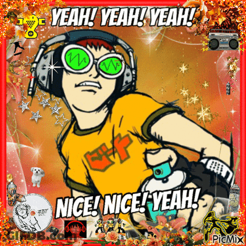 Boy With Headphones And Sunglasses Saying Yeah GIF