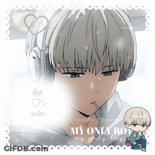 Boy With Headphones Saying My Only Boy GIF