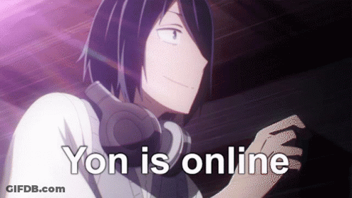 Boy With Headphones Saying Yon Is Online GIF