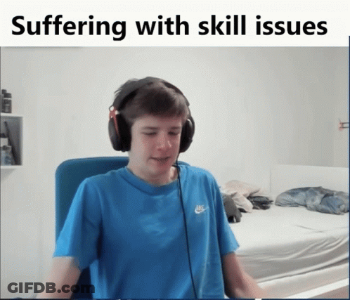 Boy With Headphones Suffering With Skill Issues GIF