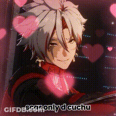 Boy With Hearts Around Him Saying Scar Only D Cuchu GIF