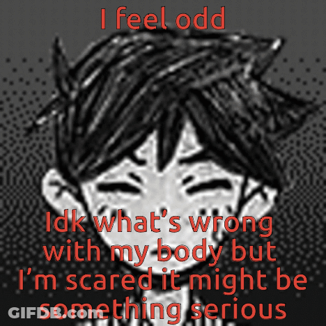 Boy With I Feel Odd Text GIF