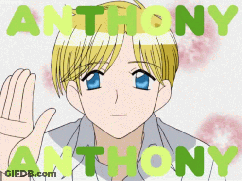 Boy With Name Anthony Above Him GIF