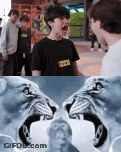 Boy With Name Tag Kenneth Screaming GIF