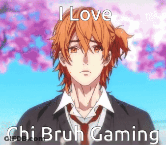 Boy With Orange Hair Saying I Love Chi Bruh Gaming GIF