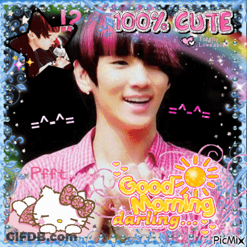 Boy With Pink Hair Saying Good Morning Darling GIF