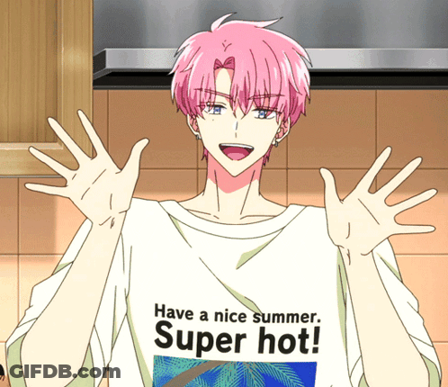 Boy With Pink Hair Saying Have A Nice Summer Super Hot GIF