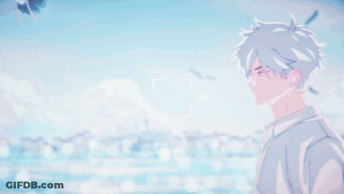 Boy With Ponytail And Smile GIF