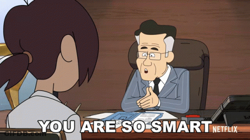 Boy With Purple Hair And Glasses Standing Next To Man Saying Get Down Boy GIF