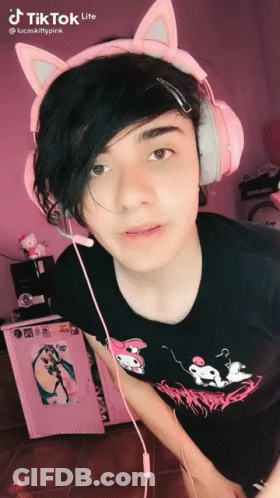 Boy With Purple Hair, Blue Streaks, Argentina Flag Face GIF