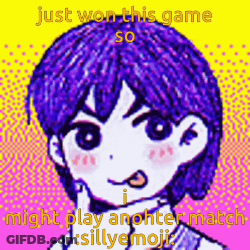 Boy With Purple Hair Just Won This Game GIF