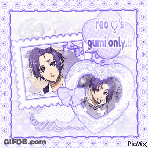 Boy With Purple Hair Reo's Gumi Only GIF