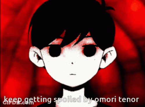 Boy With Red Eyes Keep Getting Spoiled By Omori Tenor GIF