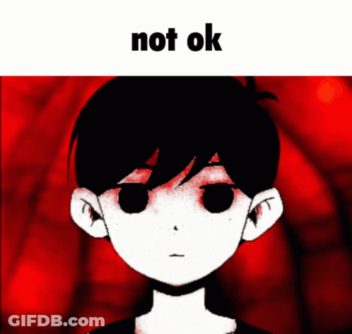 Boy With Red Eyes Saying Not Ok GIF