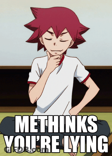 Boy With Red Hair Methinks You're Lying GIF