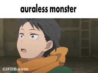 Boy With Scarf Saying Auraless Monster GIF