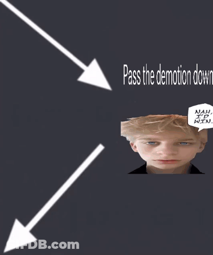 Boy With Speech Bubble Saying Pass The Demotion Down GIF