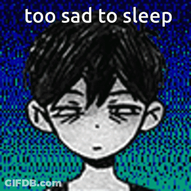 Boy With Too Sad To Sleep GIF