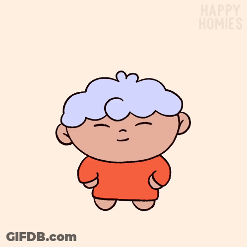 Boy With White Hair Happy Homies GIF