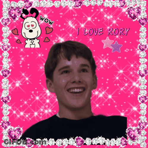 Boy With Wow And I Love Rory GIF