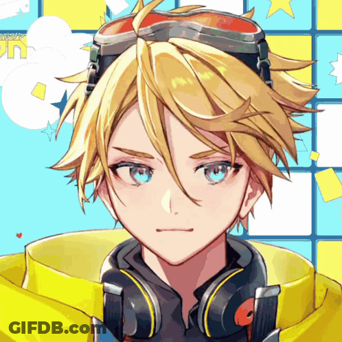 Boy With Yellow Hair And Blue Eyes GIF