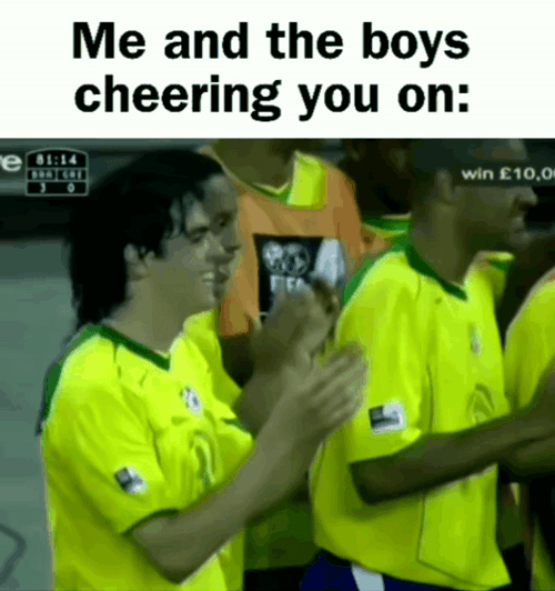 Boys Are Cheering To Ronaldinho GIF