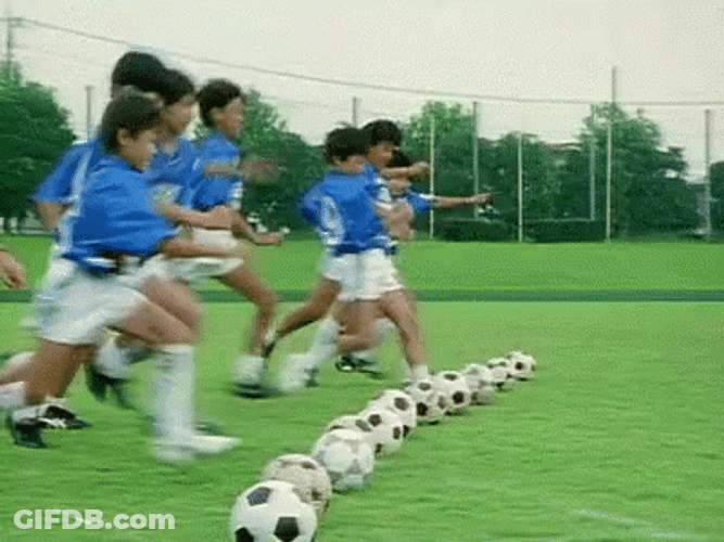 Boys Football Kickoff GIF