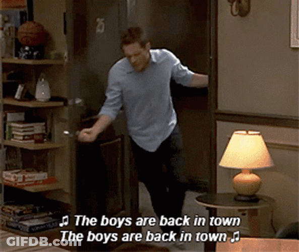 Boys We're Getting The Band Back Together In Town GIF
