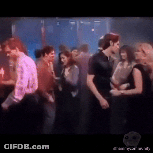 Boys With Sad Hamster Head Dancing GIF