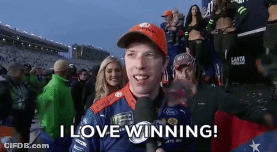 Brad Keselowski Loves Winning Meme GIF