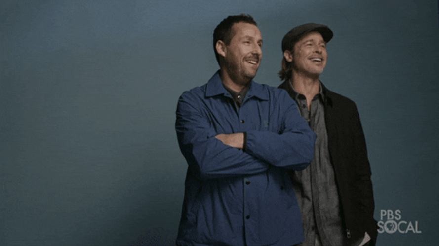 Brad Pitt And Adam Sandler GIF