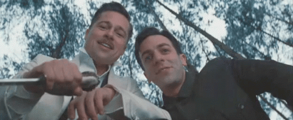 Brad Pitt And Dominic Decoco Of Inglourious Basterds GIF