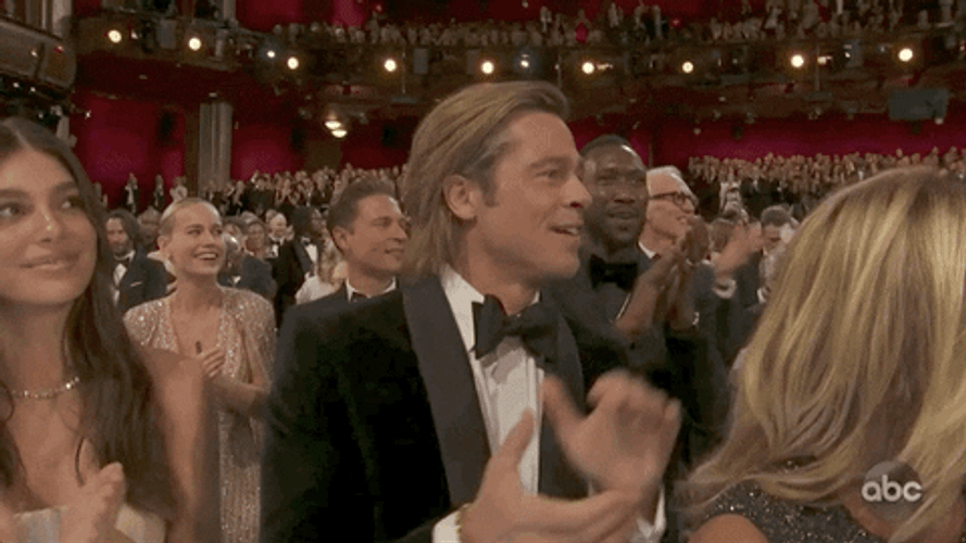Brad Pitt Clapping Hands GIF