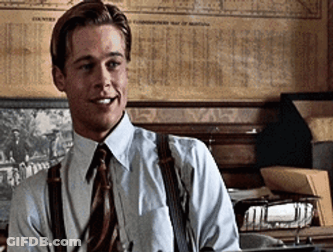 Brad Pitt Made It Through Monday GIF