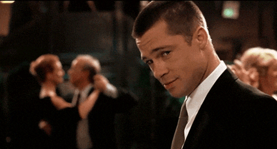 Brad Pitt Smirk GIF