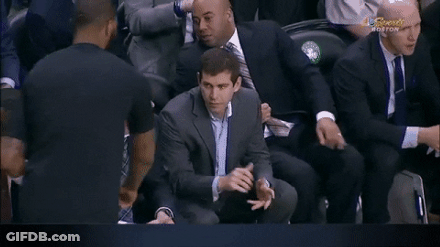 Brad Stevens Fist Bump With Guy GIF