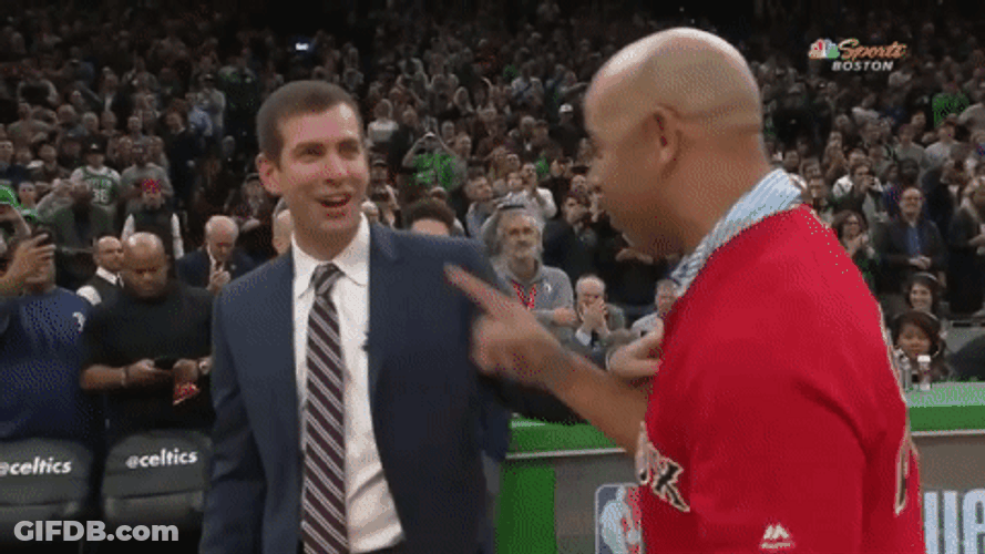 Brad Stevens High Five With Alex Cora GIF
