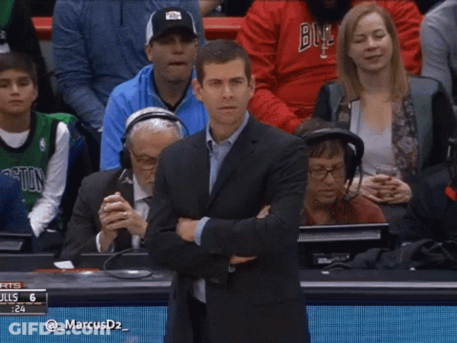 Brad Stevens Looking Irritated GIF