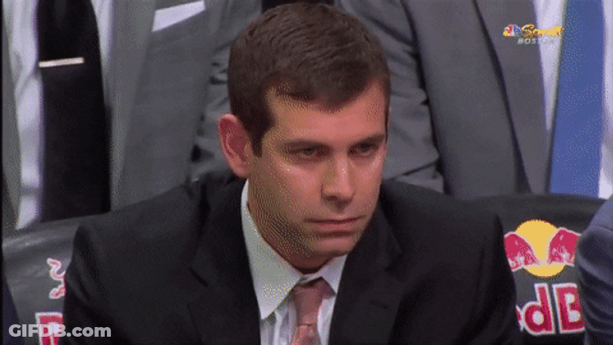 Brad Stevens Watching Game Closely GIF