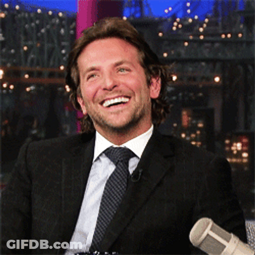 Bradley Cooper David Letterman Show GIF