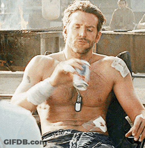 Bradley Cooper Drinking The A-Team GIF