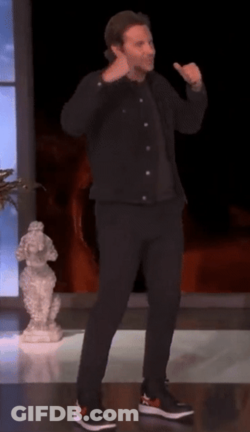 Bradley Cooper Funny Dance Ellen GIF