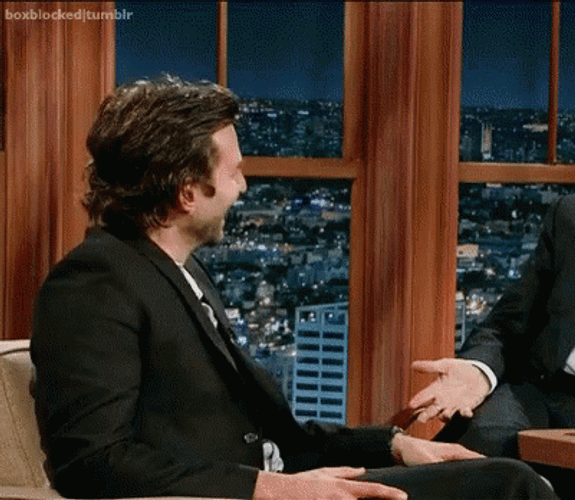 Bradley Cooper Knee Slap GIF