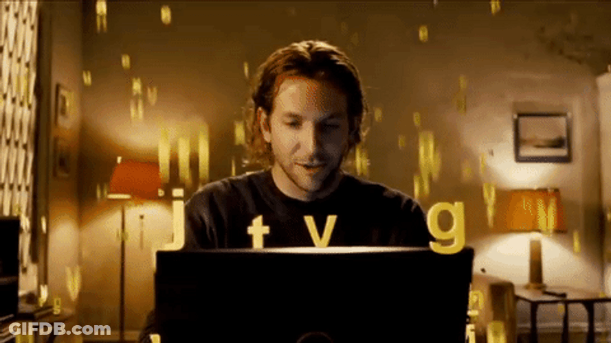 Bradley Cooper Writing Process Limitless GIF