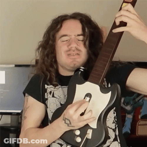 Bradley Hall Rocking His Guitar GIF