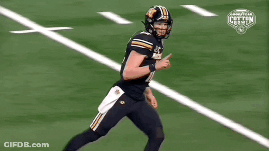 Brady Cook Mizzou Running GIF
