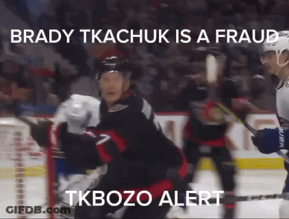 Brady Tkachuk Is A Fraud TK Bozo Alert GIF