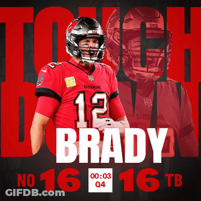Brady Wearing Red Jersey Poster GIF