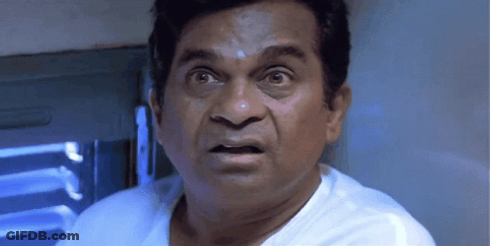 Brahmanandam Shocked Nervous GIF